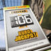 Yläviistoon otetussa kuvassa West Lotto Eurojackpot mainoskyltti kertoo potin koon: 106 miljoonaa euroa. Taustalla sininen taivas.