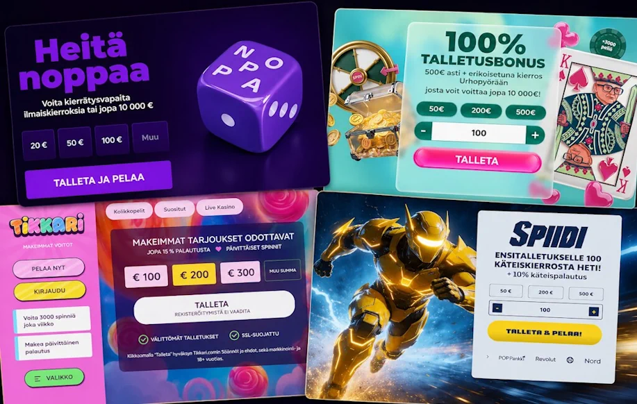 Uudet nettikasinot 2026 Parhaat kasinot nyt Rahapelisanomat