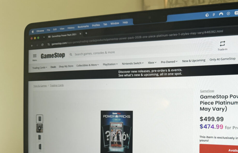 Melkein viiden sadan dollarin keräilypakkaus GameStopin sivuilla.