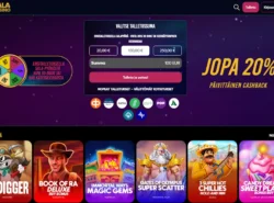 Kuva Salakasino nettikasinon etusivusta.