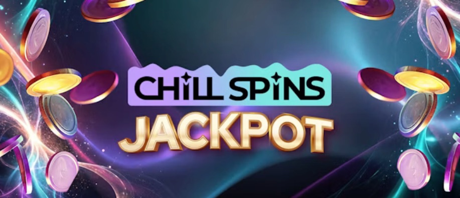 Chill Spins kasinon jackpot bonusbannerin kuvituskuva.