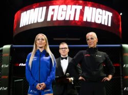 Nanna Karalahti ja Martina Aitolehti Immu Fight Night promootiokuvassa.